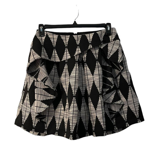 Banana Republic Dresses & Skirts - Banana Republic Skirt With Front Ruffles Size 6 Black And White NWT
